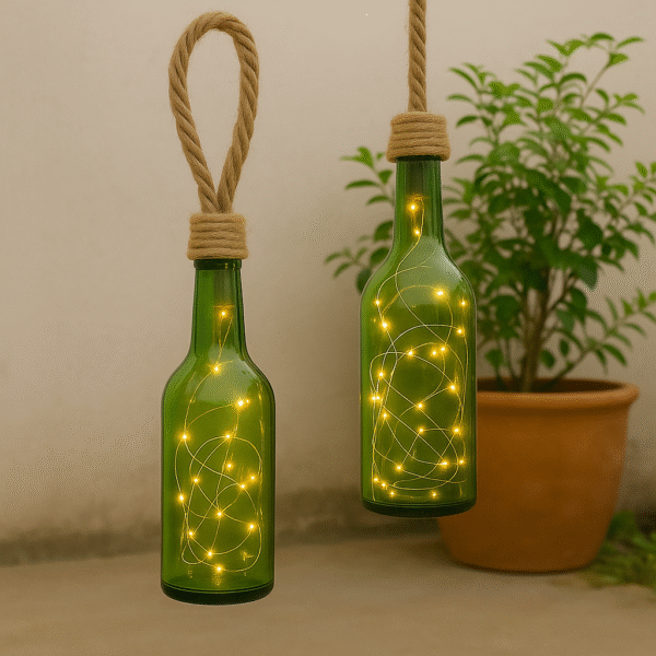 Glow Hanging Bottle Lanterns