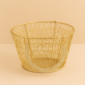 Golden Metal Basket