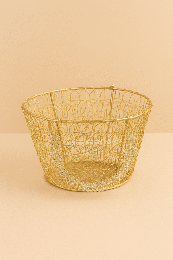 Golden Metal Basket