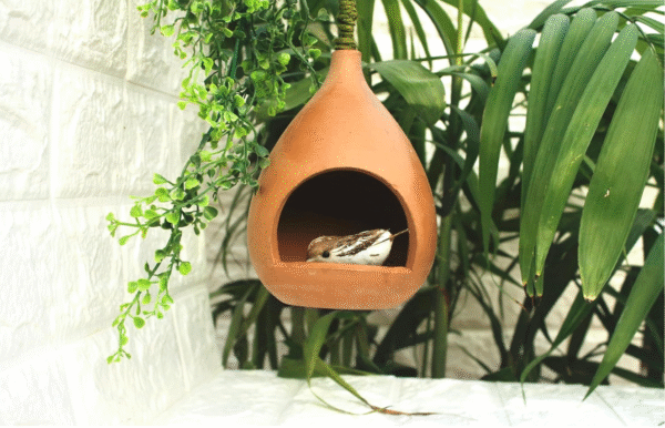 TerraNest Hanging Clay Birdhouse - Image 2