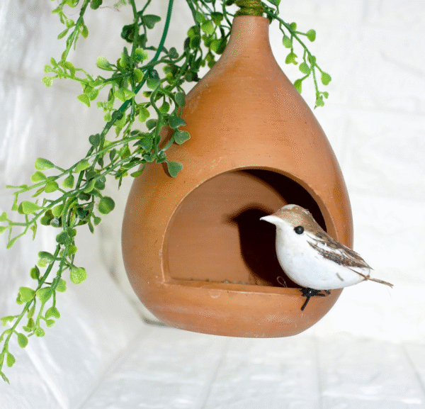 TerraNest Hanging Clay Birdhouse - Image 3